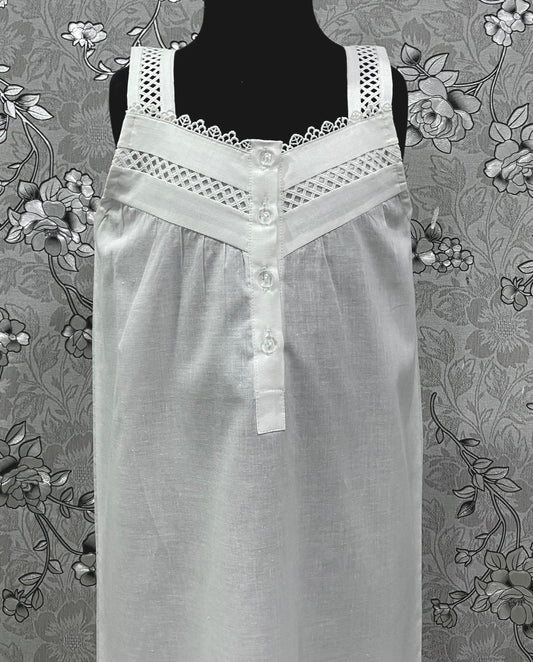 SoieRose Girls Victorian White Cotton Heirloom Dress –  SR-1237