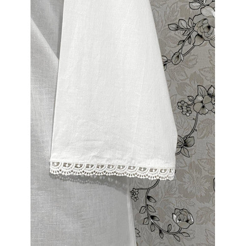 SoieRose Lace Yoke Long Sleeve Victorian 100% Cotton NightgownSR-1157