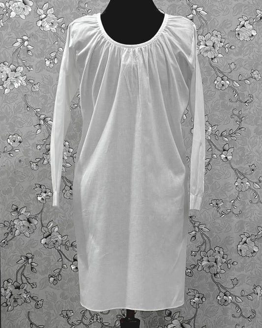 SoieRose Long Sleeve 100% Cotton Victorian Nightgown with Tie Neck – SR-1223