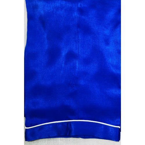 SoieRose Royal Blue 100% Silk Pajama Set – Luxurious Sleepwear - SR-1090