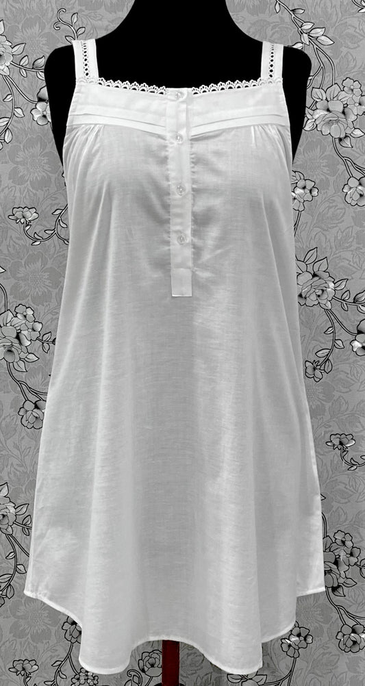 SoieRose White 100% Cotton Victorian Nightgown-SR-1003