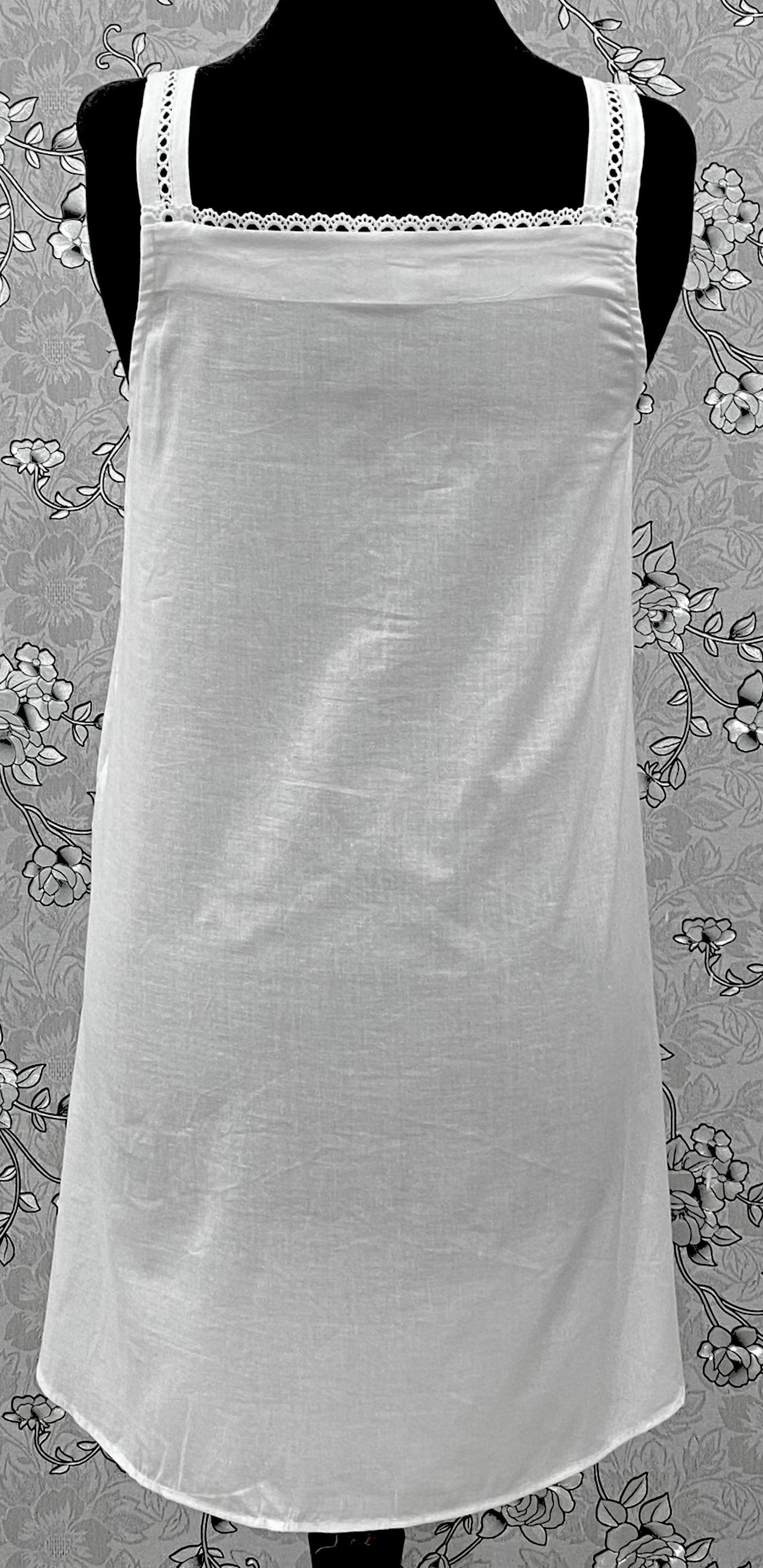 SoieRose White 100% Cotton Victorian Nightgown-SR-1003