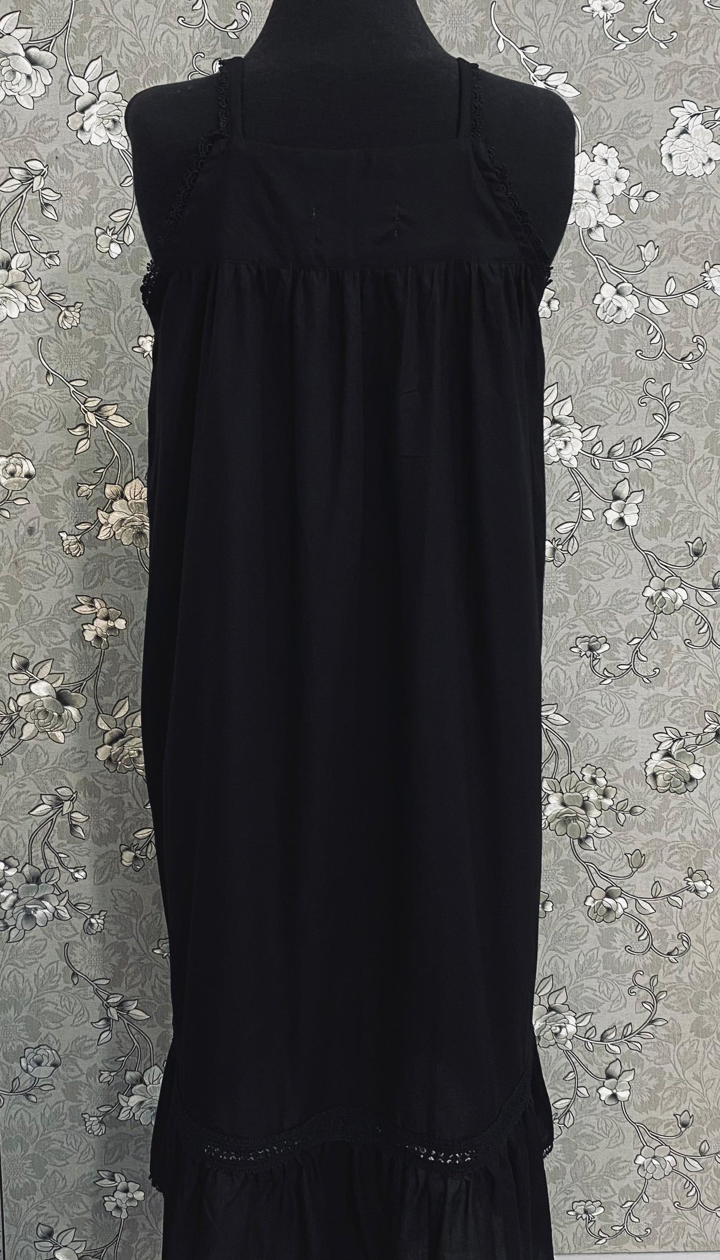 SoieRose SR-1178 100% Cotton Victorian Nightgown – Vintage Inspired Sleeveless Sleepwear