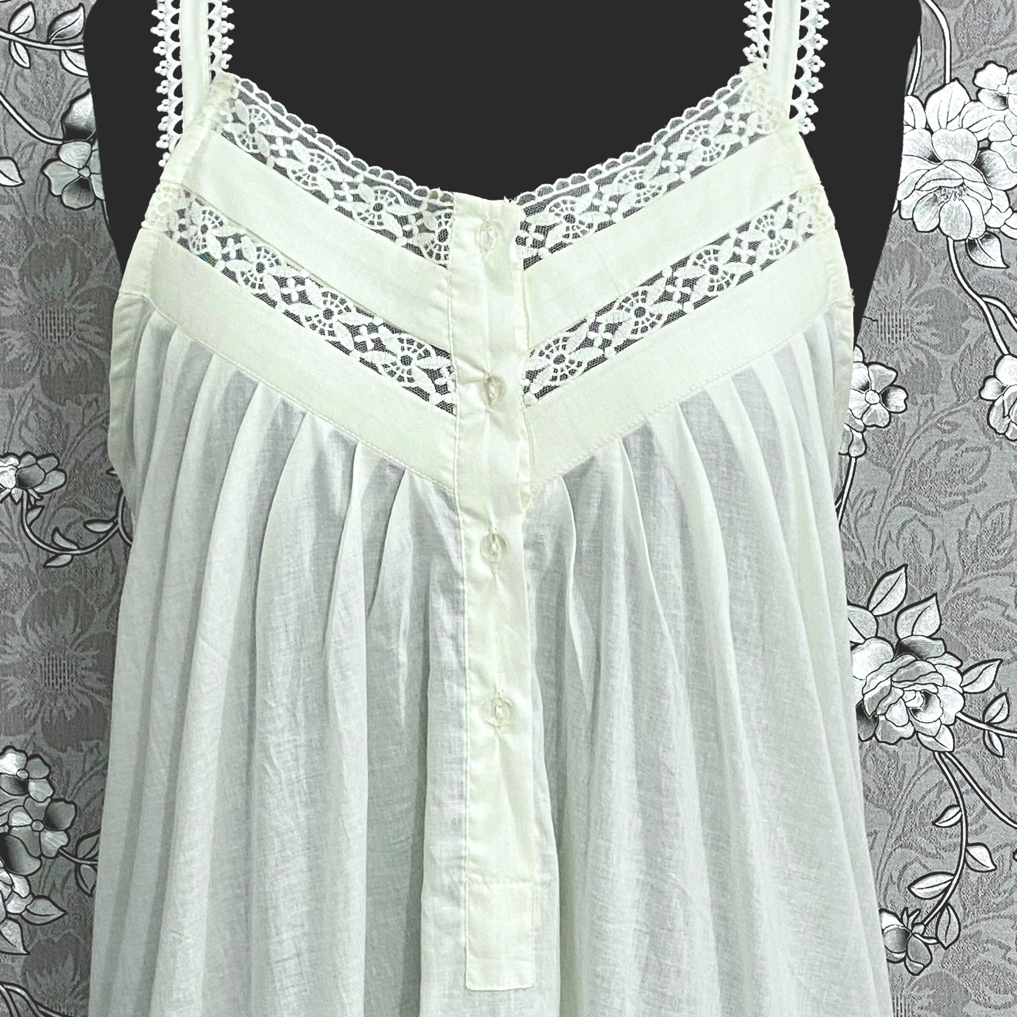 SoieRose SR-1179 – 100% Cotton Victorian Nightgown with Lace Trim