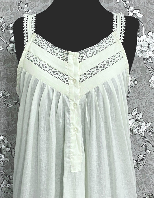 SoieRose SR-1179 – 100% Cotton Victorian Nightgown with Lace Trim