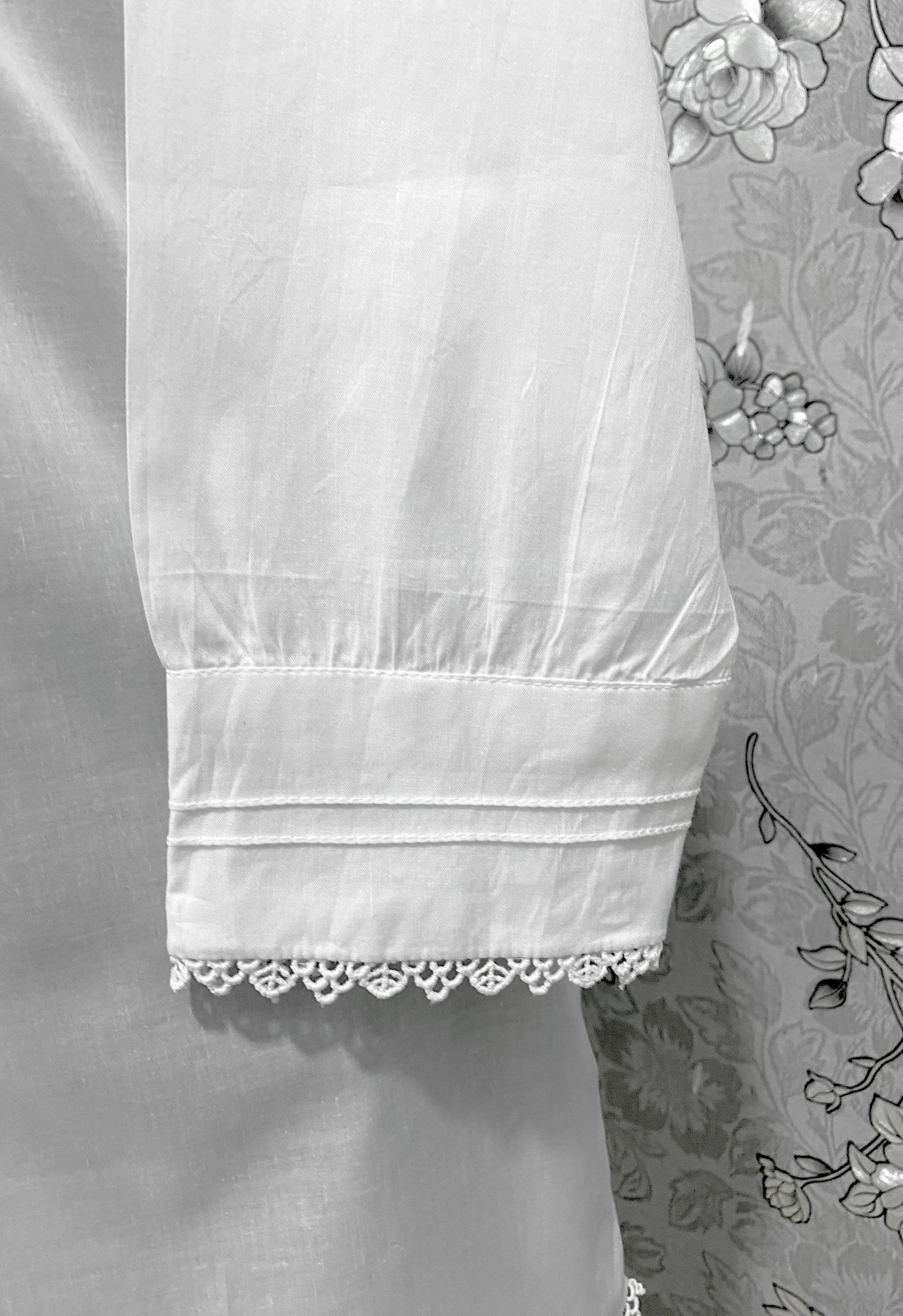 SoieRose SR-1212 Victorian 100% Cotton Nightgown – Long Sleeve Front-Button Elegance