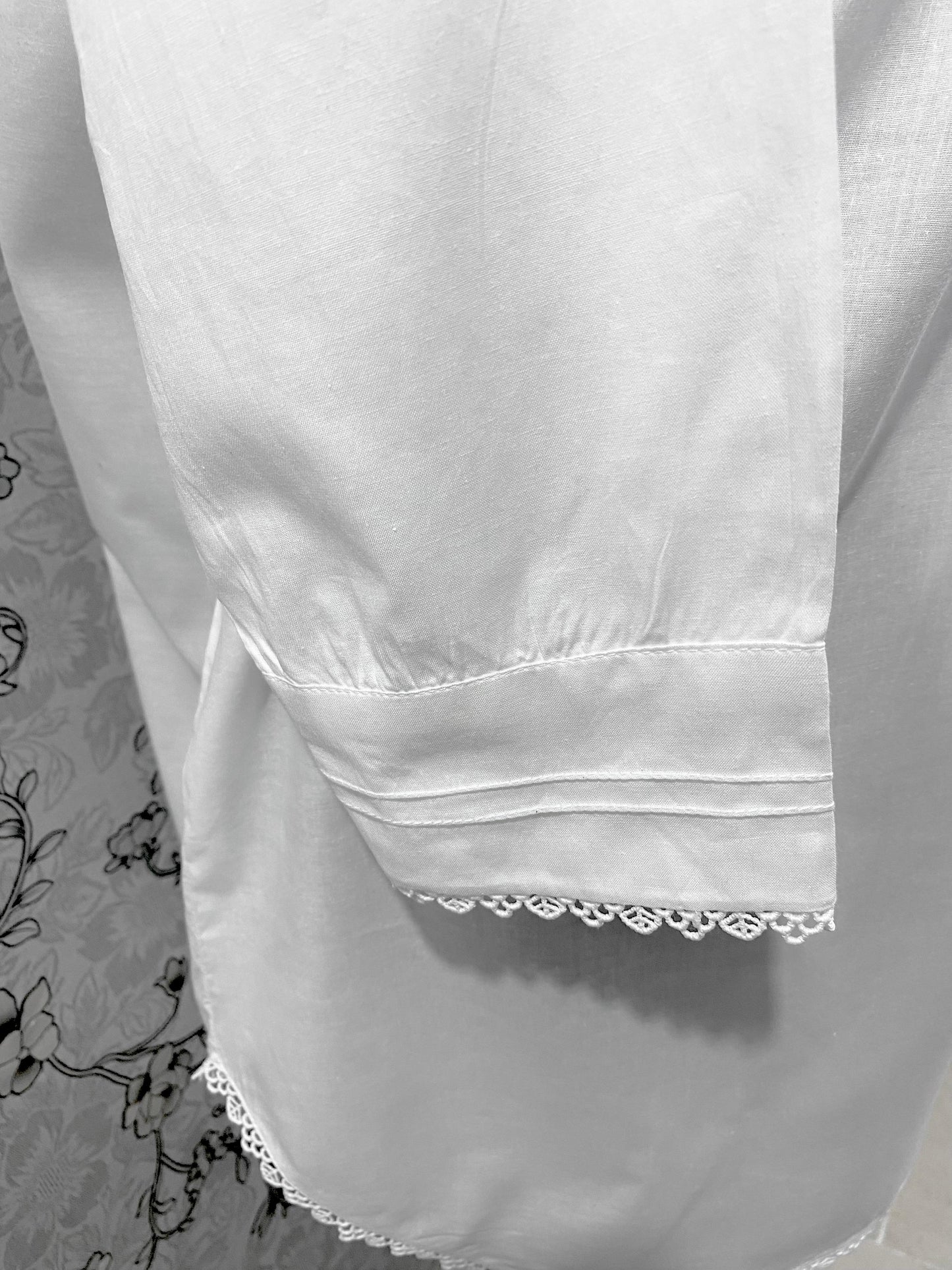 SoieRose SR-1212 Victorian 100% Cotton Nightgown – Long Sleeve Front-Button Elegance