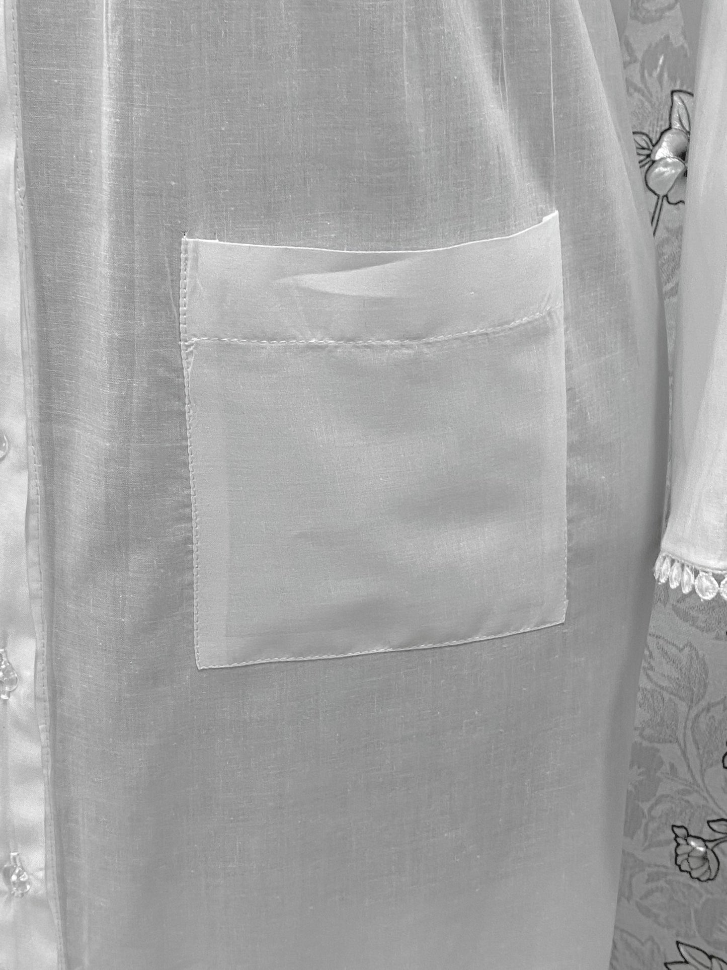 SoieRose SR-1216 Victorian 100% Cotton Nightgown – Embroidered Front & Ruffle Hem