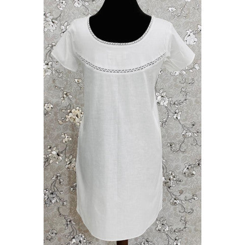 SoieRose SR1092 Women's Sleek Fit 100% Cotton Nightgown