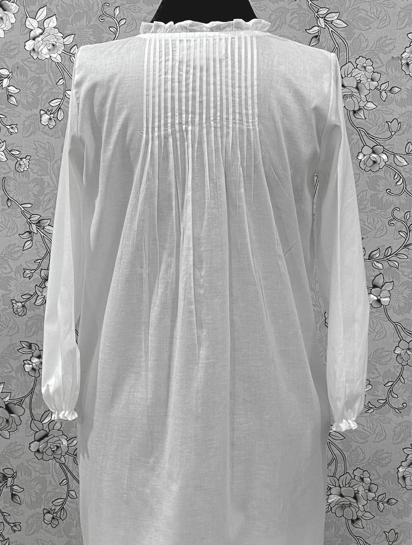 SoieRose Victorian 100% Cotton Nightgown with Pintuck Bodice – SR-1229