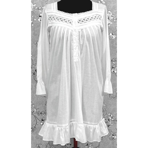 SoieRose Victorian Long Sleeve 100% Cotton Nightgown – SR1165