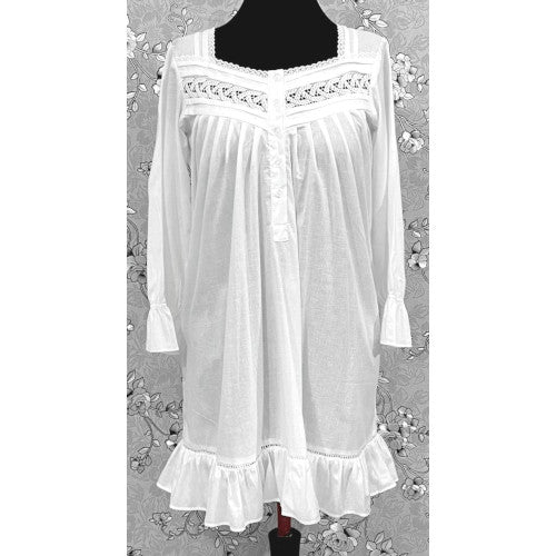 SoieRose Victorian Long Sleeve 100% Cotton Nightgown – SR1165