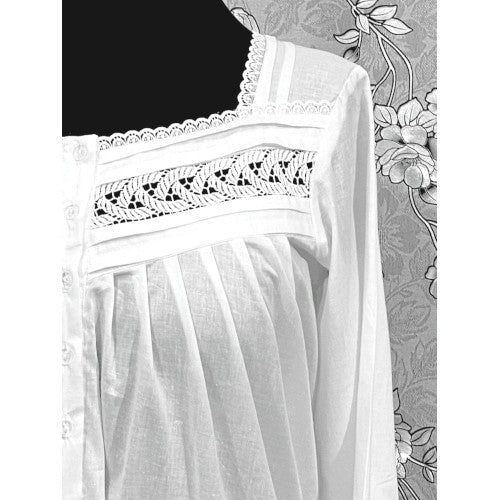 SoieRose Victorian Long Sleeve 100% Cotton Nightgown – SR1165