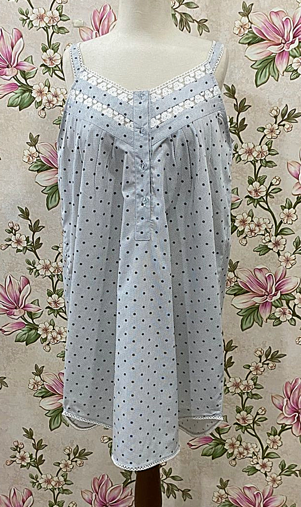 SoieRose Victorian Nightgown Cotton Lace Trim Cottagecore Slip Dress SR-1282