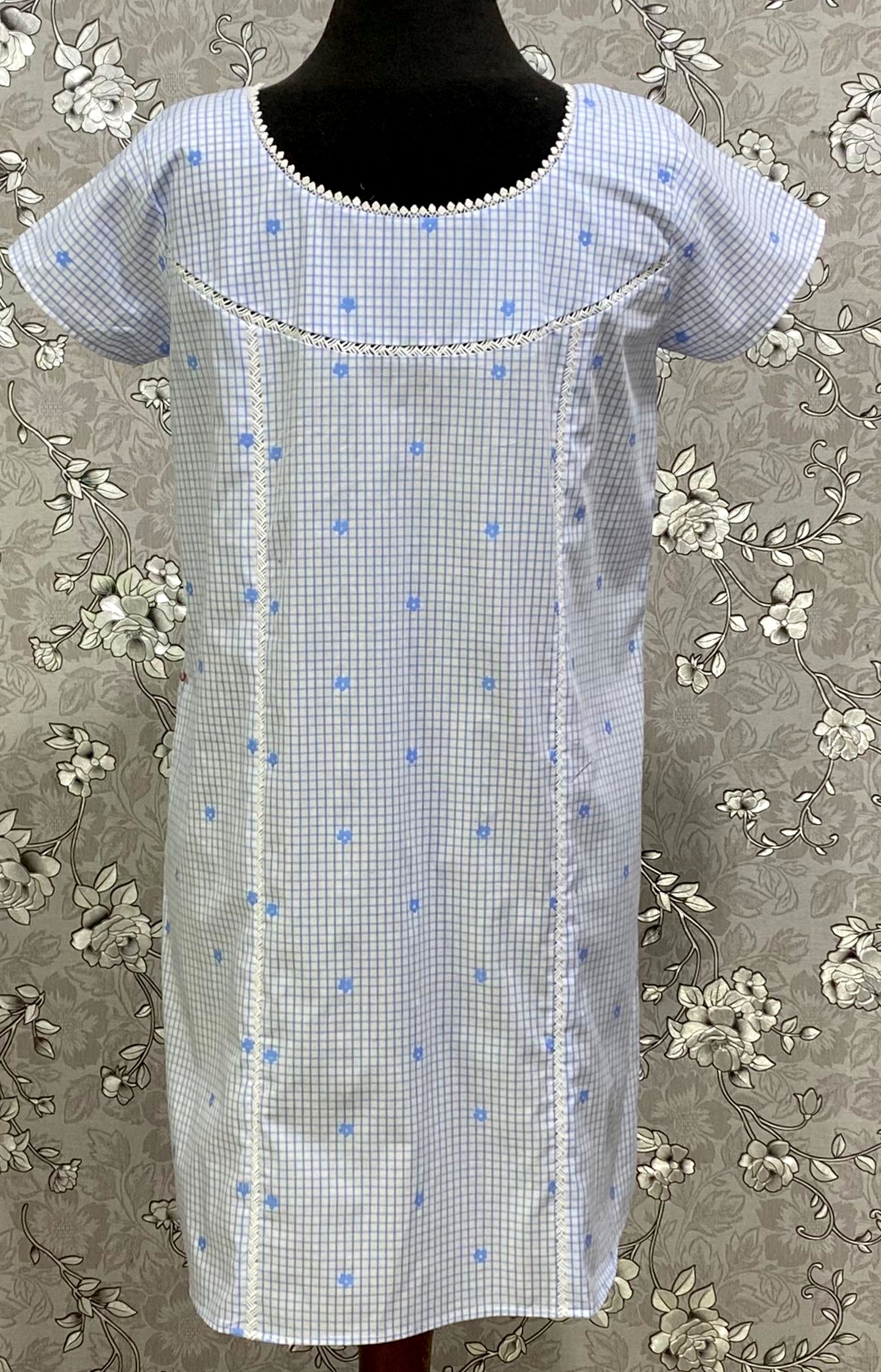 SoieRose Victorian Nightgown – 100% Cotton Vintage Sleepwear – SR1253