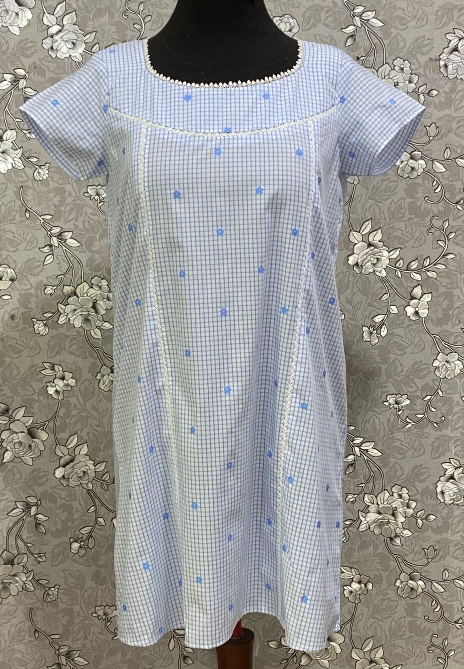 SoieRose Victorian Nightgown – 100% Cotton Vintage Sleepwear – SR1253