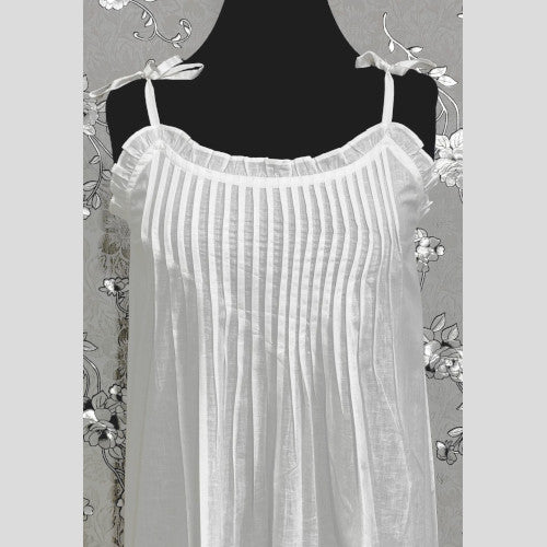 SoieRose Victorian Sleeveless Cotton Nightgown - SR-1085