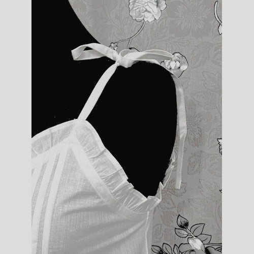 SoieRose Victorian Sleeveless Cotton Nightgown - SR-1085