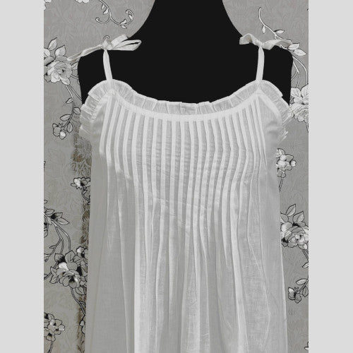 SoieRose Victorian Sleeveless Cotton Nightgown - SR-1085