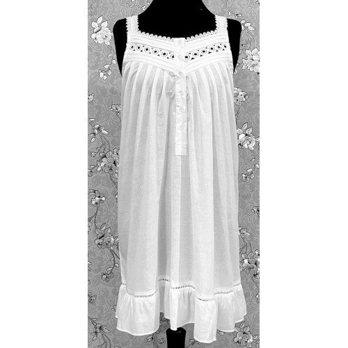SoieRose Victorian White 100% Cotton Nightgown – SR-1163