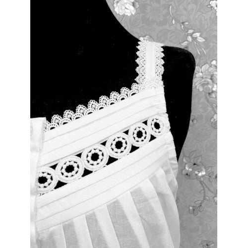 SoieRose Victorian White 100% Cotton Nightgown – SR-1163