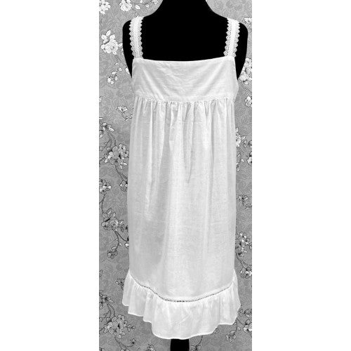 SoieRose Victorian White 100% Cotton Nightgown – SR-1163