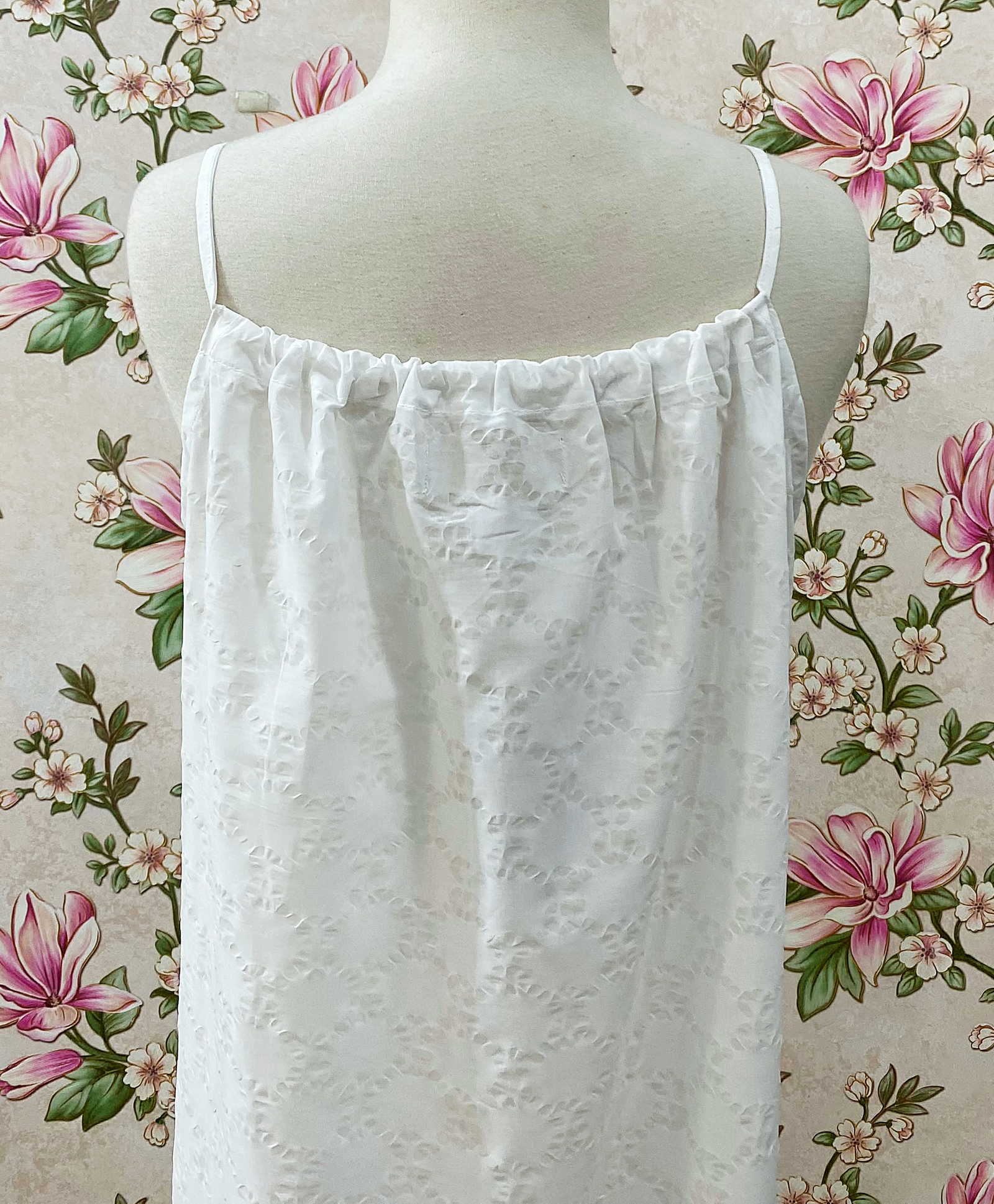SoieRose White 100% Cotton Victorian Romantic Cottagecore Nightgown - SR-1292