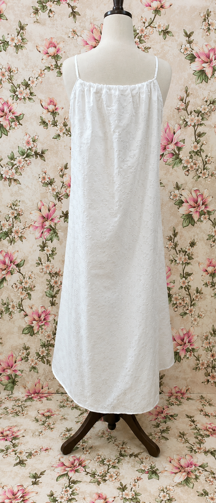 SoieRose White 100% Cotton Victorian Romantic Cottagecore Nightgown - SR-1292