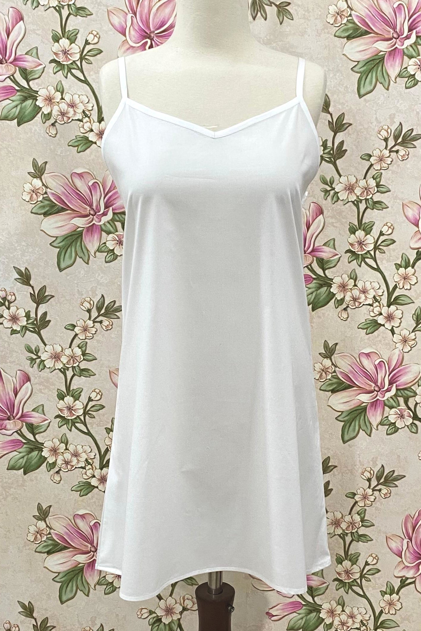SoieRose White Cotton Matching Slip for Victorian Nightgown-100% Cotton Full Slip-SR-1269
