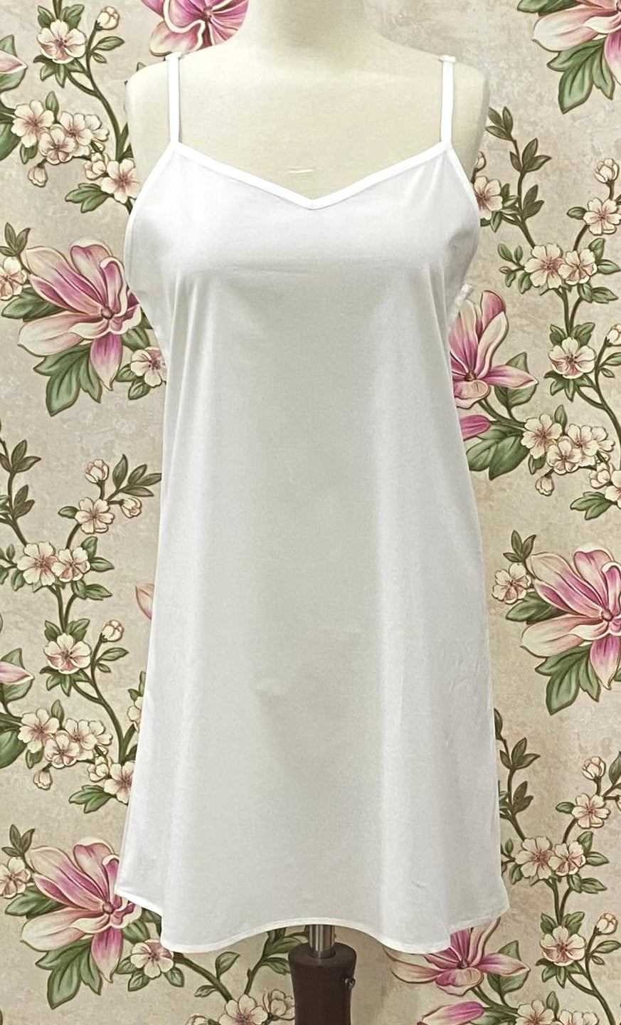 SoieRose White Cotton Matching Slip for Victorian Nightgown-100% Cotton Full Slip-SR-1269