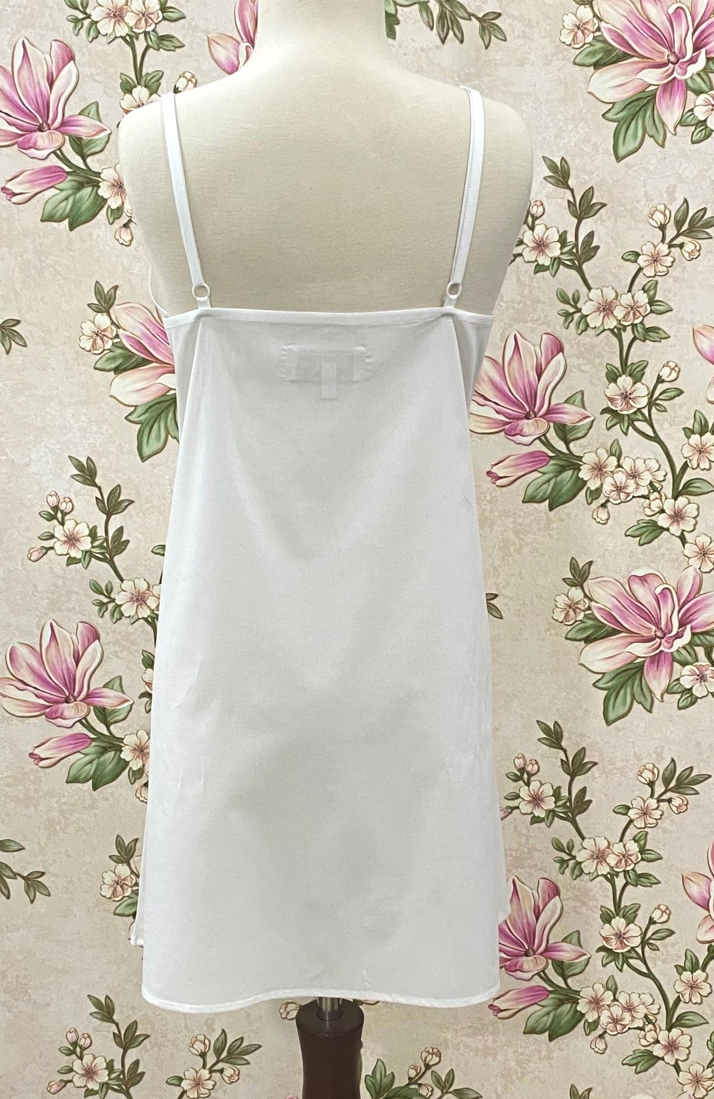 SoieRose White Cotton Matching Slip for Victorian Nightgown-100% Cotton Full Slip-SR-1269