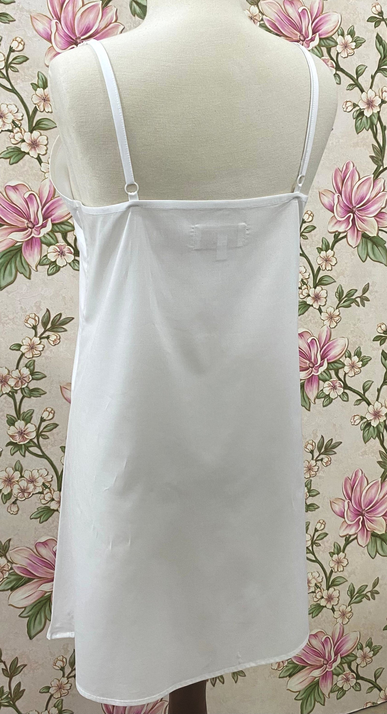 SoieRose White Cotton Matching Slip for Victorian Nightgown-100% Cotton Full Slip-SR-1269