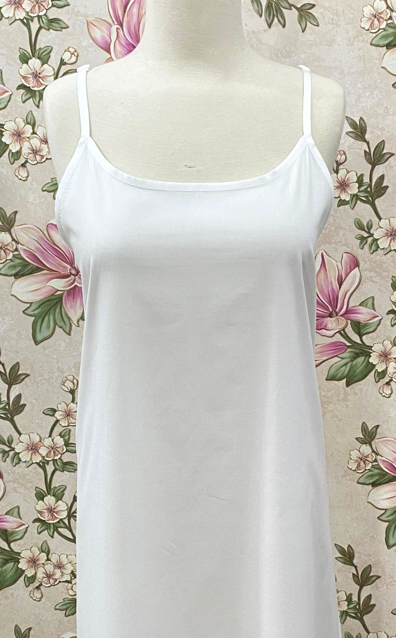 SoieRose White Cotton Matching Slip for Victorian Nightgown-100% Cotton Soft Modesty Layer- Bridal Sleepwear-SR-1268