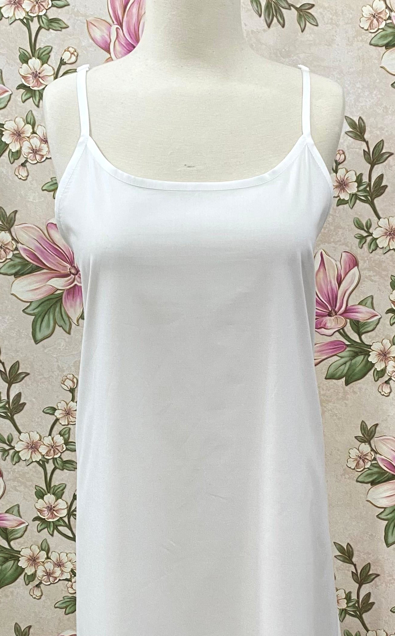 SoieRose White Cotton Matching Slip for Victorian Nightgown-100% Cotton Soft Modesty Layer- Bridal Sleepwear-SR-1268