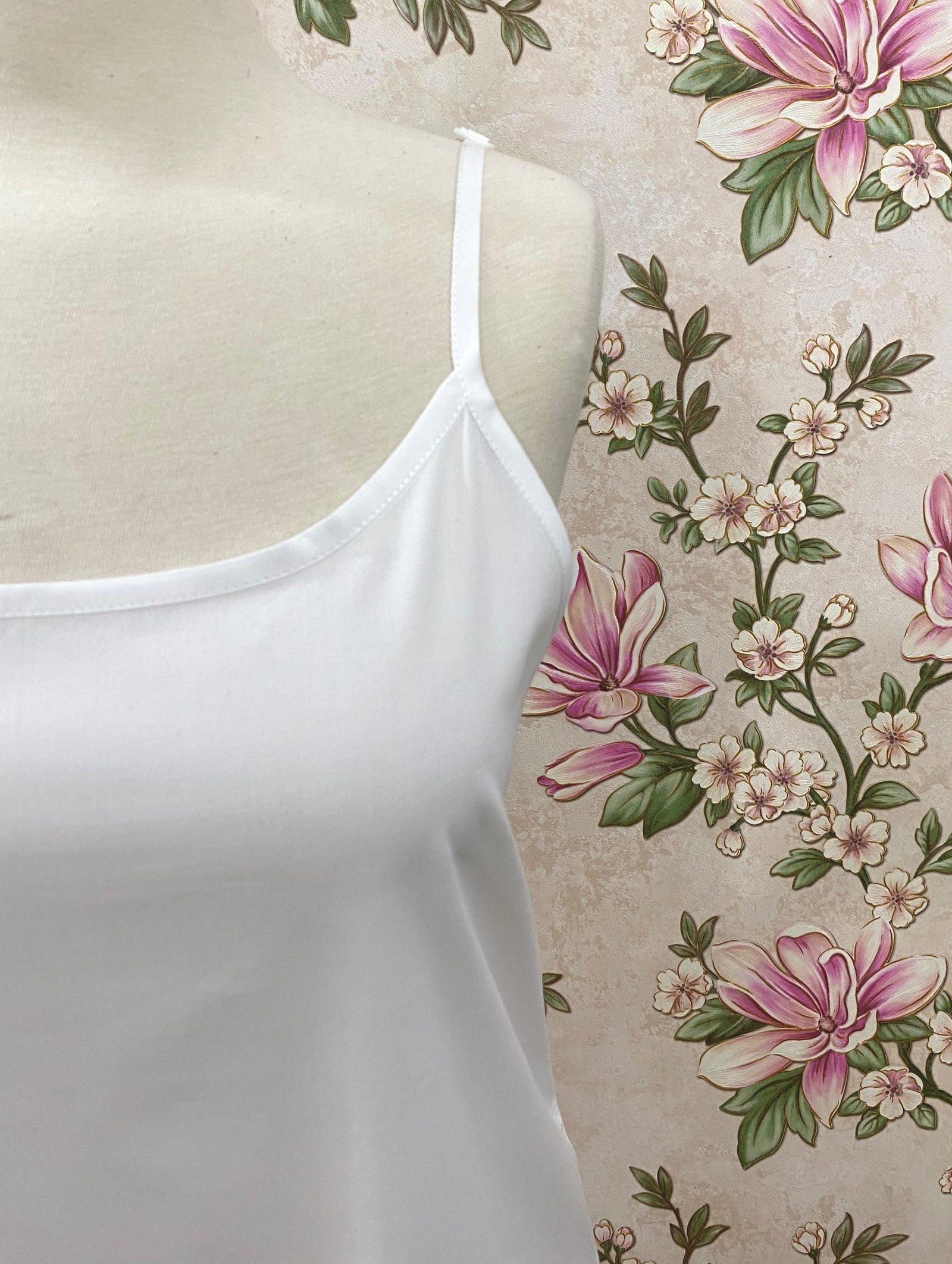 SoieRose White Cotton Matching Slip for Victorian Nightgown-100% Cotton Soft Modesty Layer- Bridal Sleepwear-SR-1268