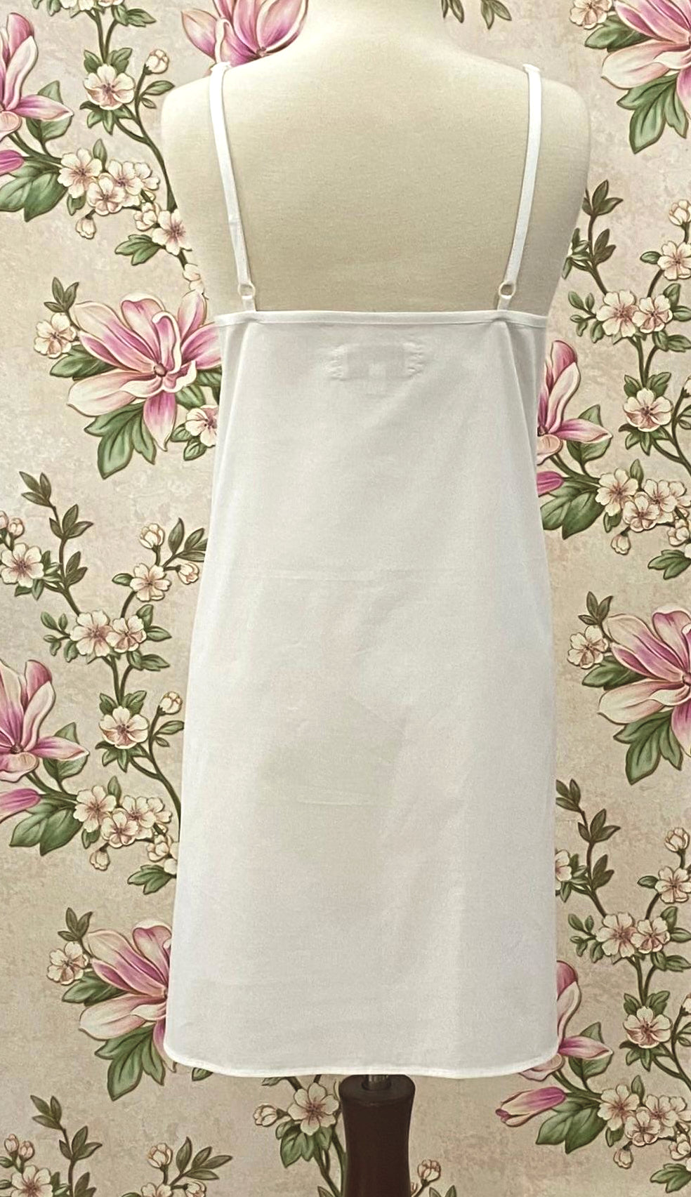 SoieRose White Cotton Matching Slip for Victorian Nightgown-100% Cotton Soft Modesty Layer- Bridal Sleepwear-SR-1268