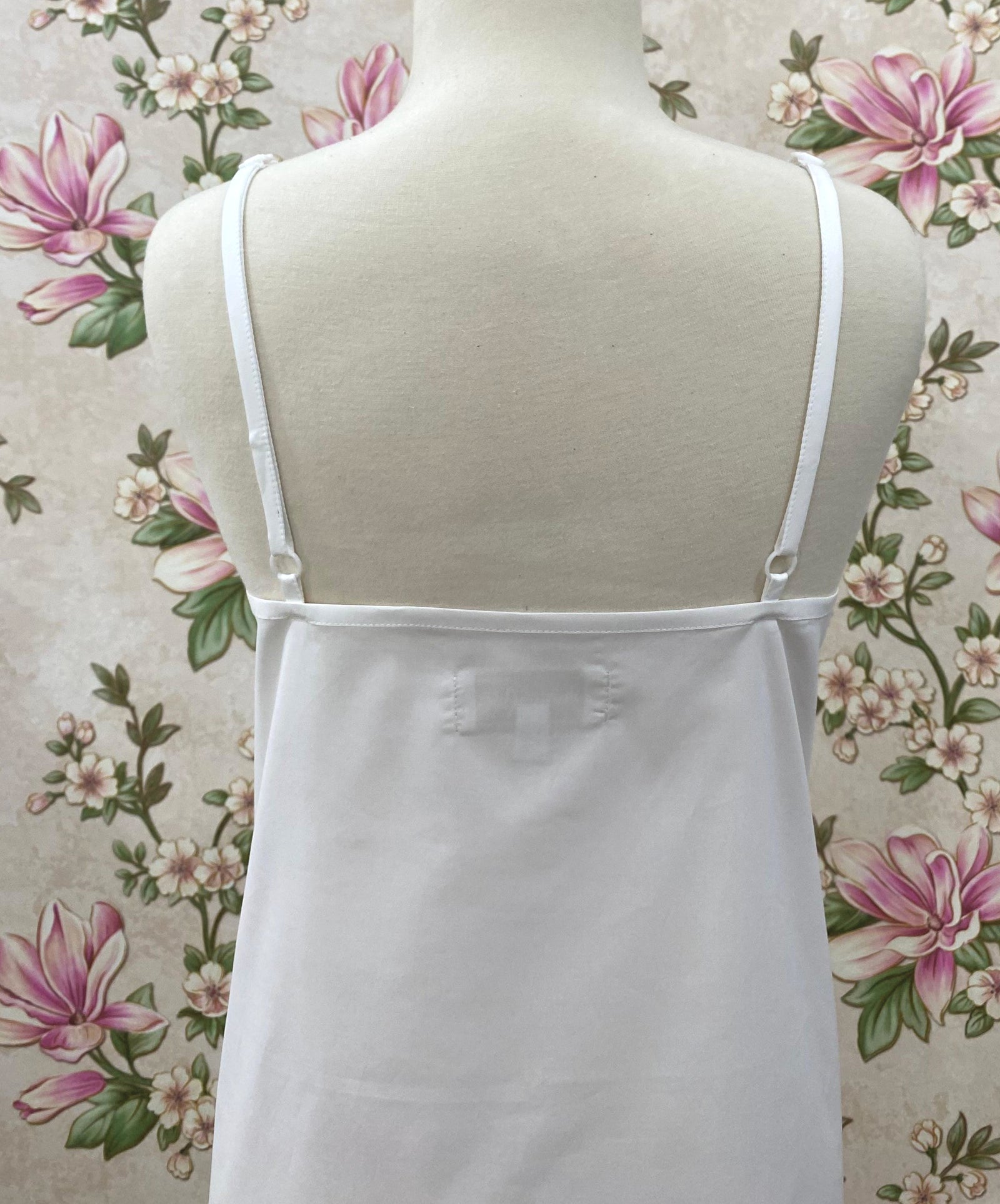 SoieRose White Cotton Matching Slip for Victorian Nightgown-100% Cotton Soft Modesty Layer- Bridal Sleepwear-SR-1268