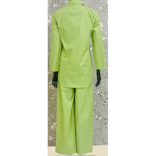 SoieRose Women’s Pajama Set - Calm Green, 100% Cotton - SR-1064