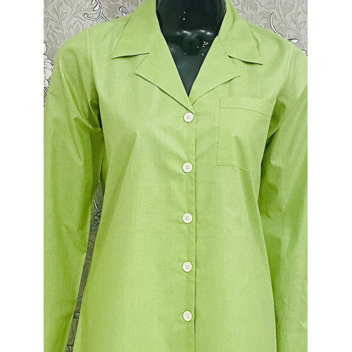 SoieRose Women’s Pajama Set - Calm Green, 100% Cotton - SR-1064
