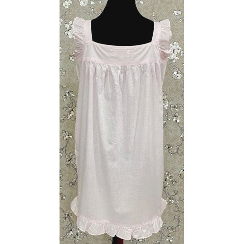 SoieRose Women's Pale Pink Victorian Nightgown – 100% Cotton - SR1115