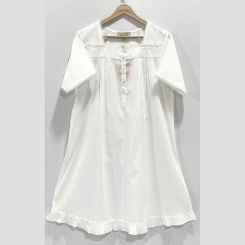 SoieRose 100% Cotton Victorian Shortsleeves Nightgown  - SR-1007