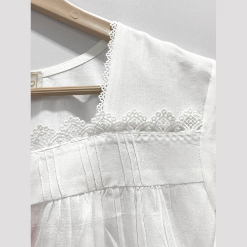 SoieRose 100% Cotton Victorian Shortsleeves Nightgown  - SR-1007