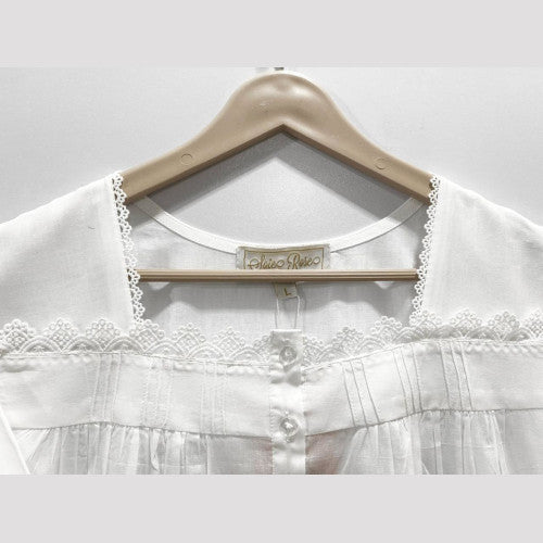 SoieRose 100% Cotton Victorian Shortsleeves Nightgown  - SR-1007