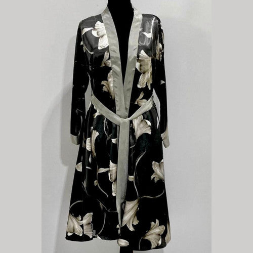 SoieRose Satin Silk Floral Robe  - SR-1009
