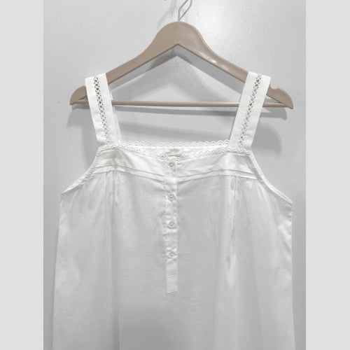 SoieRose White 100% Cotton Victorian Nightgown-SR-1003