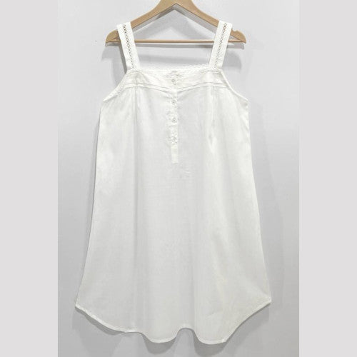 SoieRose White 100% Cotton Victorian Nightgown-SR-1003
