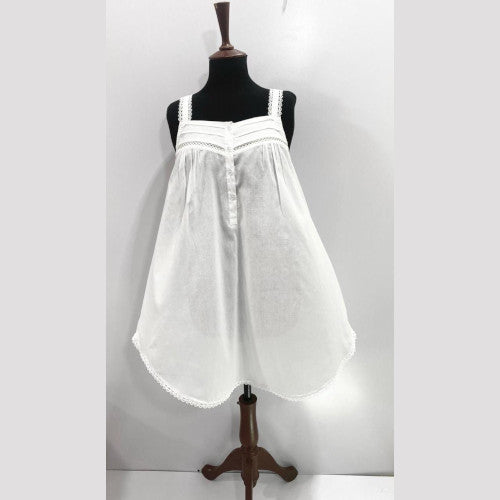 SoieRose White 100% Cotton Victorian Nightgown - SR1001