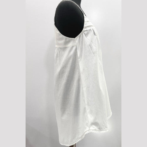 SoieRose White 100% Cotton Victorian Nightgown - SR1001