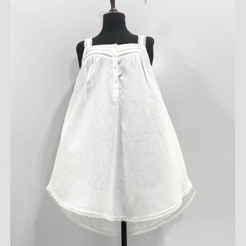 SoieRose White 100% Cotton Victorian Nightgown - SR1001