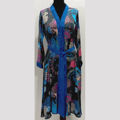 Soierose Beautiful Satin Silk Printed Robe - SR-1005